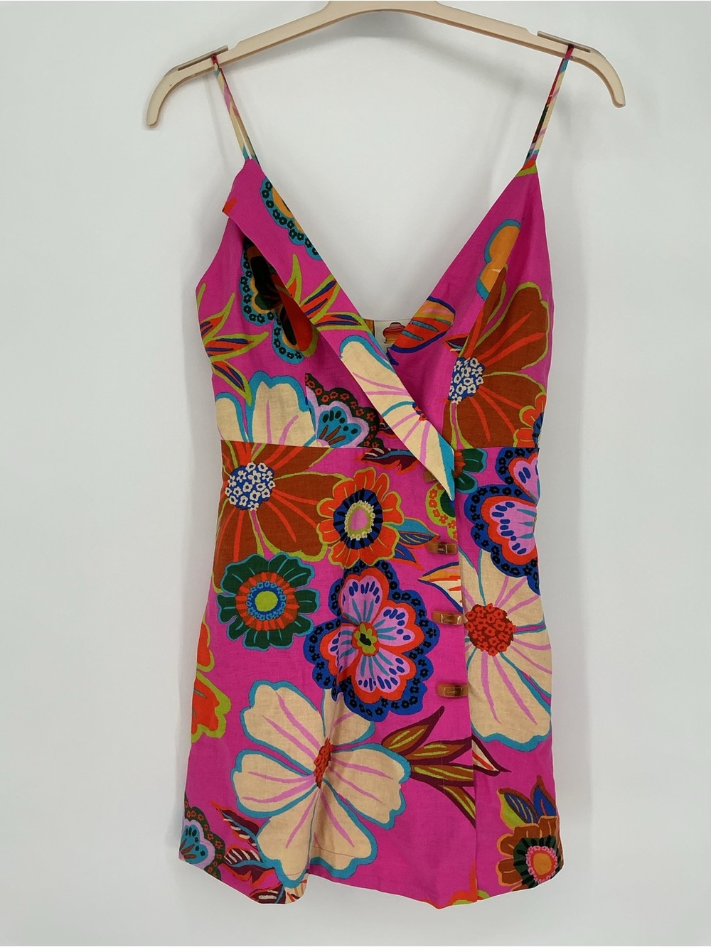 Farm Rio Floral Tropical Wrap Mini Dress Medium